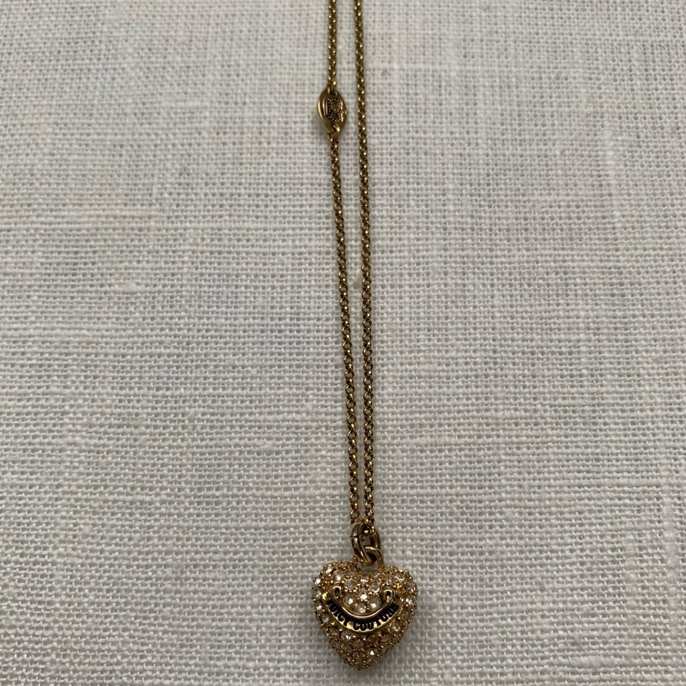 Juicy Couture Gold Rhinestone Necklace
